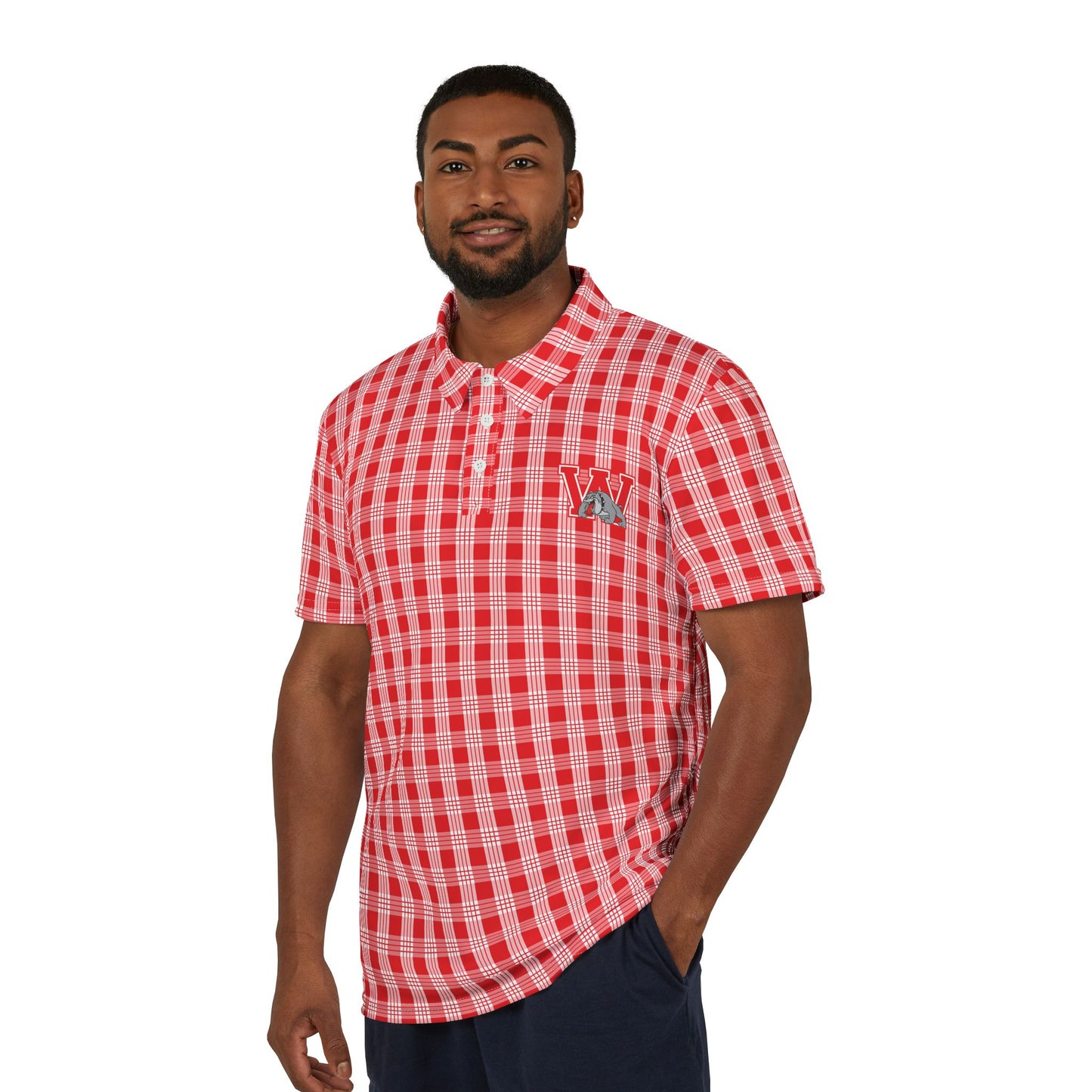 Red Palaka Polo Shirt