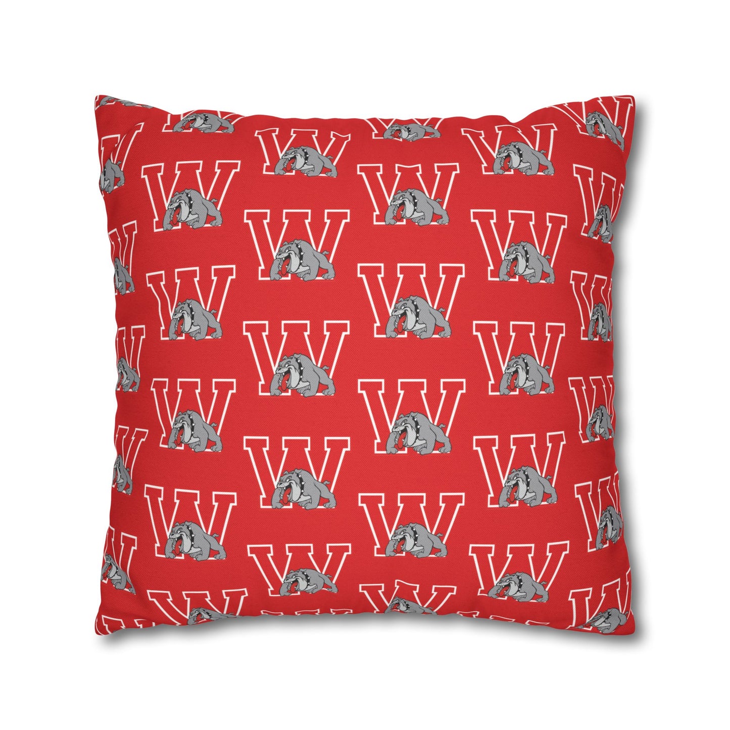 Bulldog W Throw Pillow Cover