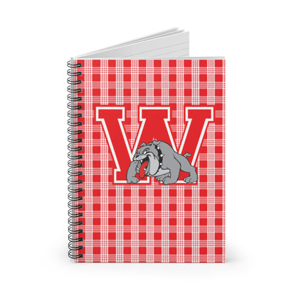 Bulldog 'W' Palaka Spiral Notebook