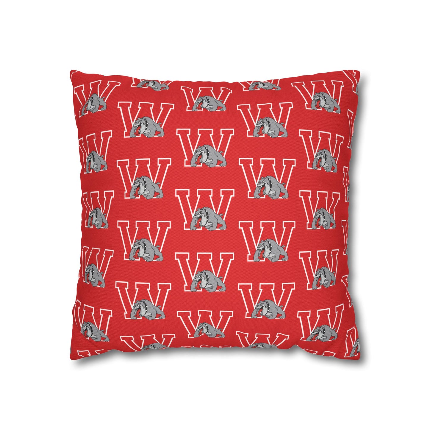 Bulldog W Throw Pillow Cover