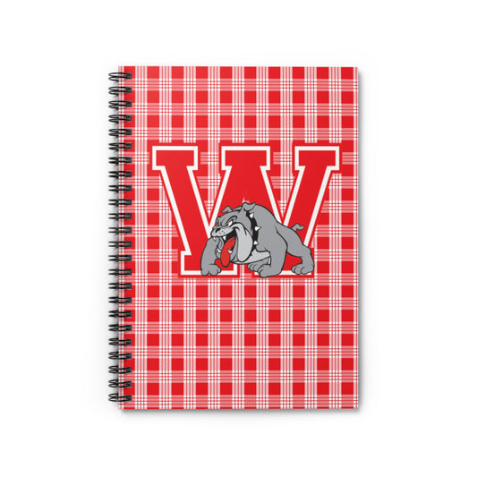 Bulldog 'W' Palaka Spiral Notebook