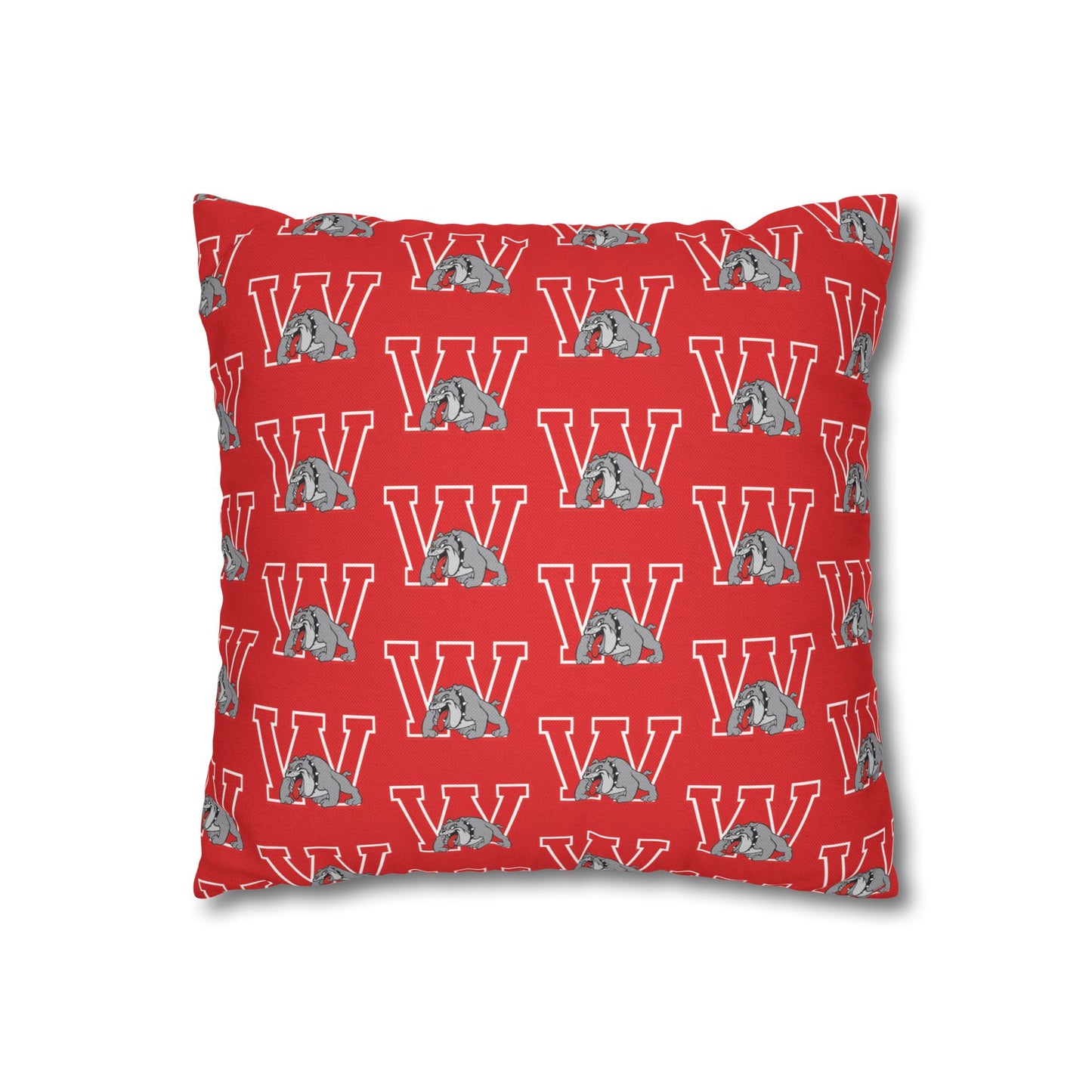 Bulldog W Throw Pillow Cover
