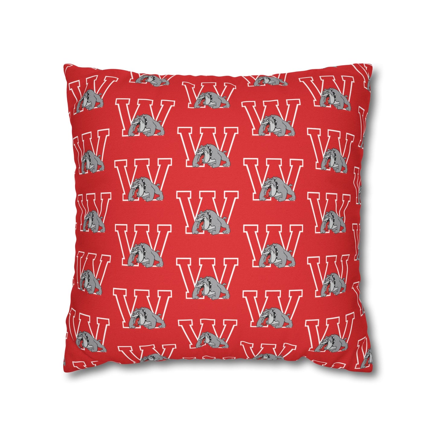 Bulldog W Throw Pillow Cover
