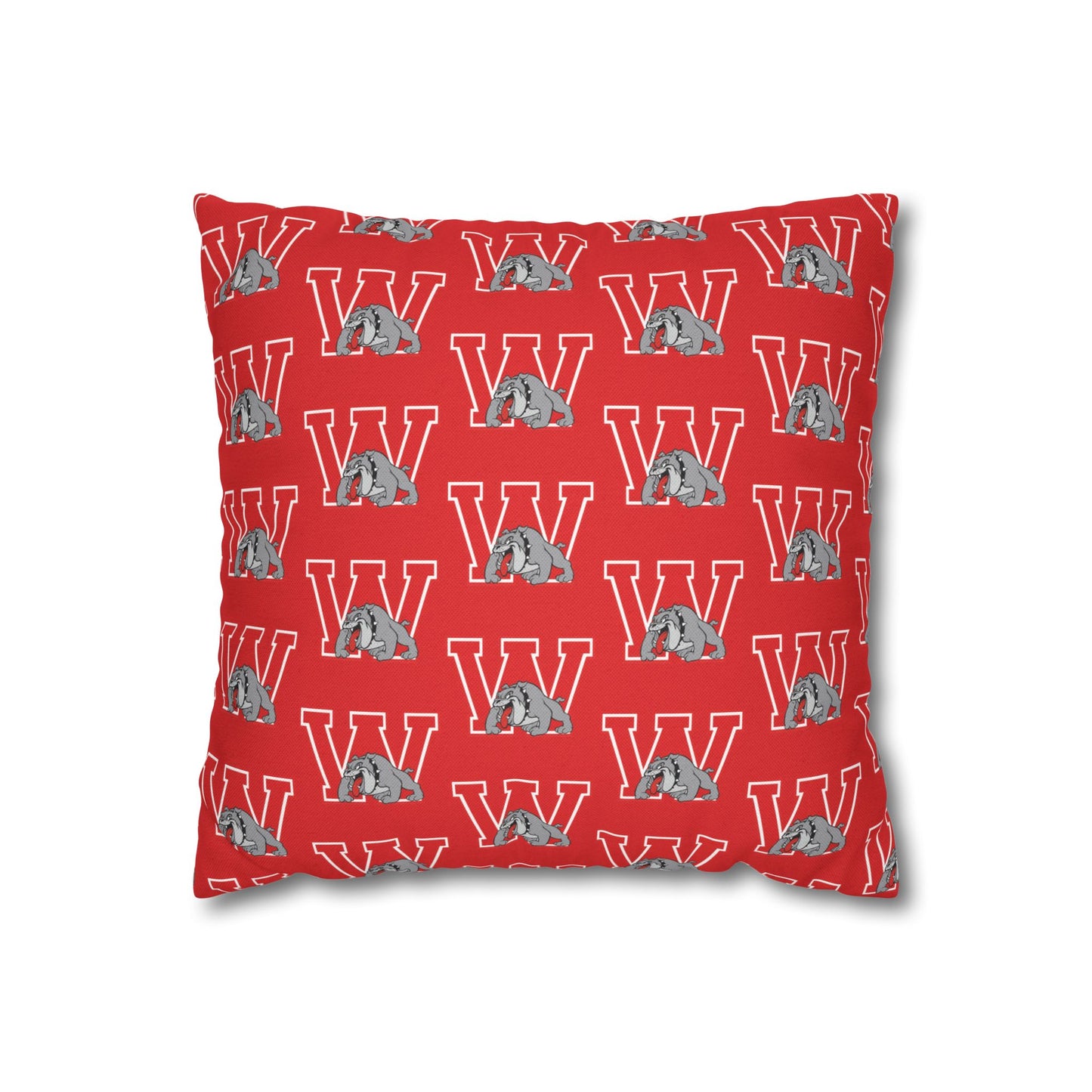 Bulldog W Throw Pillow Cover