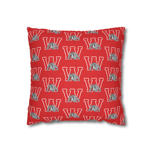 Bulldog W Throw Pillow Cover