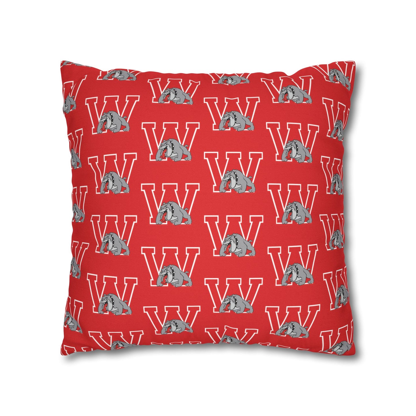Bulldog W Throw Pillow Cover