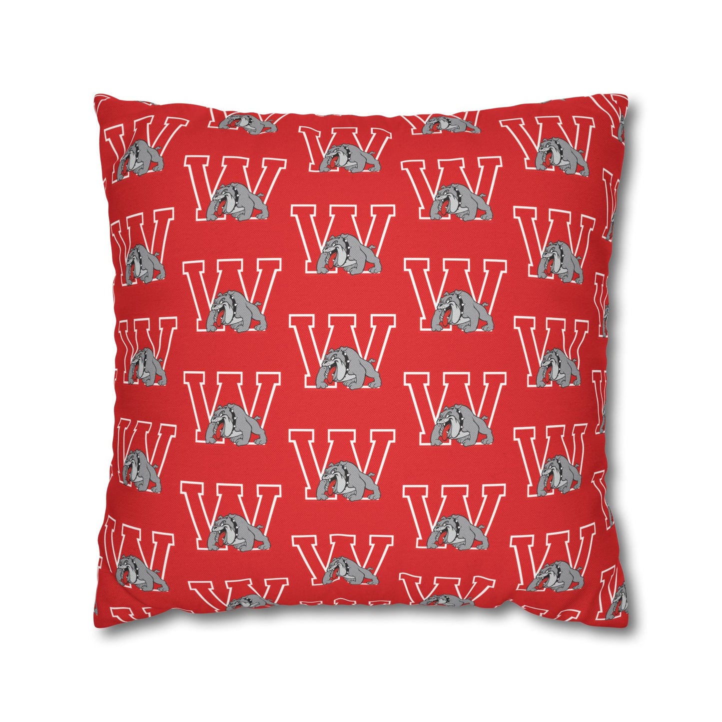 Bulldog W Throw Pillow Cover