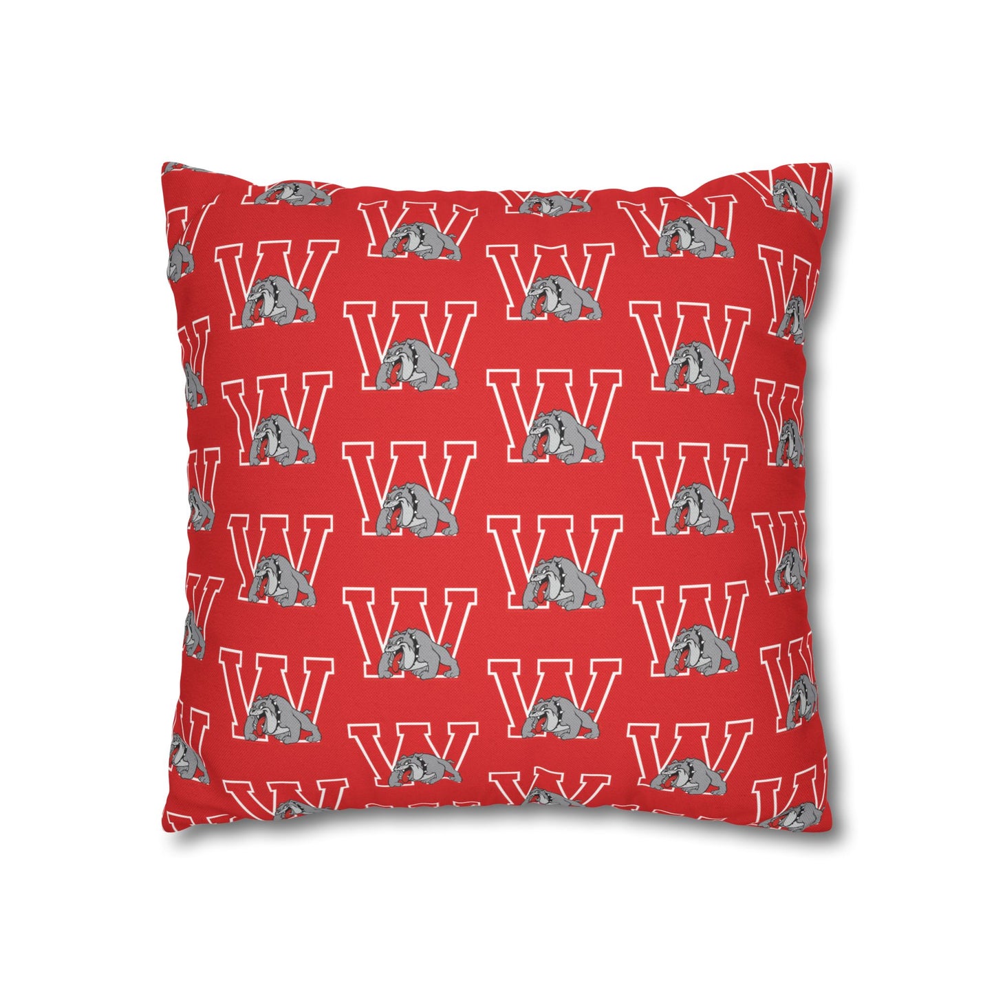 Bulldog W Throw Pillow Cover